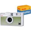 imageKODAK EKTAR H35N Half Frame Film Camera Bundle with Kodak Ultramax 40024EXP 35mm Roll Film Striped Green BundleStriped Green