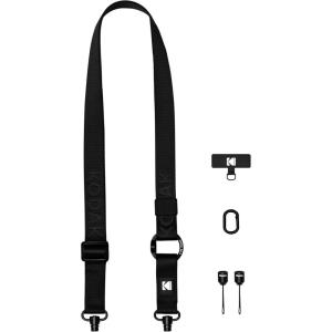 imageKODAK MultiPurpose Camera Strap Khaki  QuickDetach System Lightweight Durable Metal Swivels Multiple Usages SLR Cameras Compact Cameras Smart PhonesBlack