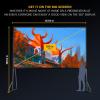 imageKODAK 150 Dual Projector Screen WStand  Fast Fold Gray Rear Projection Backdrop for Outdoor ampamp Indoor Movies with Tripod Outdoor Stability Kit ampamp Black Storage Carry Case