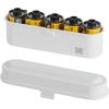 imageKODAK Film Case  for 5 Rolls of 35mm Films  Compact Retro Steel Case to Sort and Safeguard Film Rolls Film is not Included RedWhite