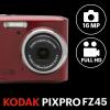 imageKODAK PIXPRO Friendly Zoom FZ45BK 16MP Digital Camera with 4X Optical Zoom 27mm Wide Angle and 27quot LCD Screen BlackRed