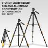 imageKODAK PhotoGear 2in1 Tripod ampamp Monopod with Remote  Lightweight 70 4Section FlipLock Converts to 645 Monopod  QuickRelease Plates 3Way Swivel Head Bubble Level Bonus Tripod EGuide ampamp CaseTripod With Remote