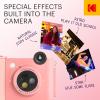 imageKODAK Smile 2in1 Digital Instant Print Camera ampamp Wireless Bluetooth Photo Printer  10MP SpecialEffect Rotating Lens Zink 2x3 StickyBack Photos Print via Fun App from Smart Devices  BlackPink