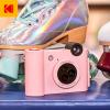 imageKODAK Smile 2in1 Digital Instant Print Camera ampamp Wireless Bluetooth Photo Printer  10MP SpecialEffect Rotating Lens Zink 2x3 StickyBack Photos Print via Fun App from Smart Devices  BlackPink