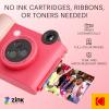 imageKODAK Smile 2in1 Digital Instant Print Camera ampamp Wireless Bluetooth Photo Printer  10MP SpecialEffect Rotating Lens Zink 2x3 StickyBack Photos Print via Fun App from Smart Devices  BlackFuchsia