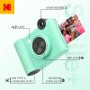 imageKODAK Smile 2in1 Digital Instant Print Camera ampamp Wireless Bluetooth Photo Printer  10MP SpecialEffect Rotating Lens Zink 2x3 StickyBack Photos Print via Fun App from Smart Devices  BlackGreen