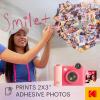 imageKODAK Smile 2in1 Digital Instant Print Camera ampamp Wireless Bluetooth Photo Printer  10MP SpecialEffect Rotating Lens Zink 2x3 StickyBack Photos Print via Fun App from Smart Devices  BlackFuchsia