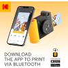 imageKODAK Smile 2in1 Digital Instant Print Camera ampamp Wireless Bluetooth Photo Printer  10MP SpecialEffect Rotating Lens Zink 2x3 StickyBack Photos Print via Fun App from Smart Devices  BlackBlack