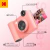 imageKODAK Smile 2in1 Digital Instant Print Camera ampamp Wireless Bluetooth Photo Printer  10MP SpecialEffect Rotating Lens Zink 2x3 StickyBack Photos Print via Fun App from Smart Devices  BlackPink