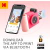 imageKODAK Smile 2in1 Digital Instant Print Camera ampamp Wireless Bluetooth Photo Printer  10MP SpecialEffect Rotating Lens Zink 2x3 StickyBack Photos Print via Fun App from Smart Devices  BlackFuchsia
