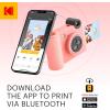 imageKODAK Smile 2in1 Digital Instant Print Camera ampamp Wireless Bluetooth Photo Printer  10MP SpecialEffect Rotating Lens Zink 2x3 StickyBack Photos Print via Fun App from Smart Devices  BlackPink