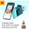 imageKODAK Smile 2in1 Digital Instant Print Camera ampamp Wireless Bluetooth Photo Printer  10MP SpecialEffect Rotating Lens Zink 2x3 StickyBack Photos Print via Fun App from Smart Devices  BlackBlue