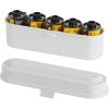imageKODAK Film Case  for 5 Rolls of 35mm Films  Compact Retro Steel Case to Sort and Safeguard Film Rolls Film is not Included RedWhite