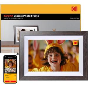 imageKODAK 101 Inch WiFi Digital Picture Frame with 32GB Storage Electronic Smart Digital Photo Frame 1280x800 IPS Touch Screen AutoRotate Share Moments Instantly Gifts for Women Mothers Day ChristmasWhite