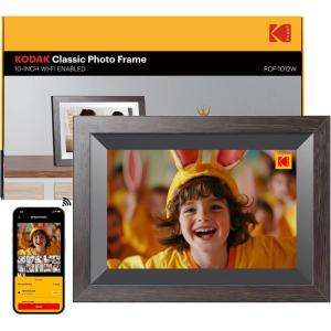 imageKODAK 101 Inch WiFi Digital Picture Frame with 32GB Storage Electronic Smart Digital Photo Frame 1280x800 IPS Touch Screen AutoRotate Share Moments Instantly Gifts for Women Mothers Day ChristmasBlack