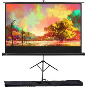 imageKODAK 60 Inch Projector Screen with Stand  Pull Down Projection Backdrop for Outdoor ampamp Indoor Movies with Adjustable Tripod White Matte Fabric Material ampamp Storage Carry Case  Lightweight ampamp Portable