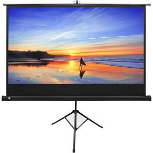 imageKODAK 80 Projection Movie Screen Premium Portable Lightweight White 169 HD 4K Projector Screen Adjustable Tripod Stand ampamp Storage Carry Bag  Easy Assembly for Home Office School ampamp Church