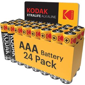 imageKODAK AAA Batteries 60 Pack  with 10 Years Shelf Life Long Lasting Alkaline Batteries AAA Size Pack 15V Mignon LR03 MN1500 AM3 Triple A Batteries24 Count Pack of 1