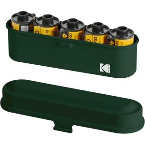 imageKODAK Film Case  for 5 Rolls of 35mm Films  Compact Retro Steel Case to Sort and Safeguard Film Rolls Film is not Included RedOlive