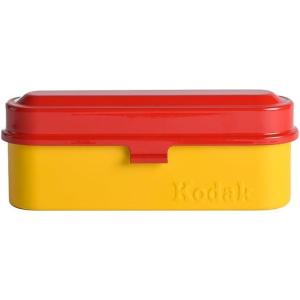 imageKODAK Film Case  for 5 Rolls of 35mm Films  Compact Retro Steel Case to Sort and Safeguard Film Rolls Film is not Included RedRed