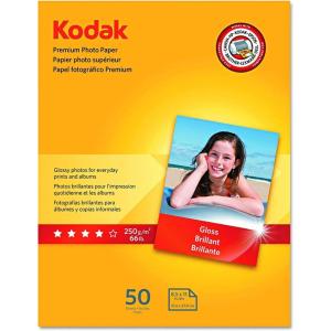 imageKodak Premium Photo Paper for inkjet printers Gloss Finish 85 mil thickness 50 Sheets 85 x 11 8360513White