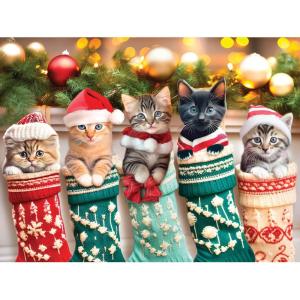 imageRoseArt  Kodak Premium  Puppies on a Picnic  350 Piece Jigsaw Puzzle for AdultsKitten Stockings