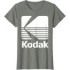 image80s Vintage Kodak Logo  White TShirtOlive Heather