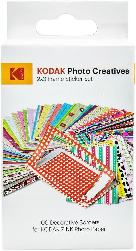 imageKodak Colorful Fun ampamp Decorative Photo Border Stickers for 2x3 Photo Paper Printomatic Mini Shot Mini 2  Pack of 100