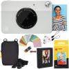 imageKodak Printomatic Instant Camera Bundle Blue Zink Paper 20 Sheets  Case  Photo Album  Hanging FramesGrey