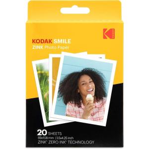 imageKodak 35x425 inch Premium Zink Print Photo Paper 40 Sheets Compatible with Kodak Smile Classic Instant CameraNatural