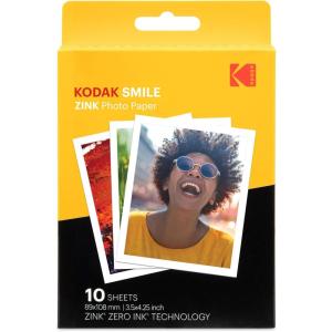 imageKodak 35x425 inch Premium Zink Print Photo Paper 40 Sheets Compatible with Kodak Smile Classic Instant CameraWhite