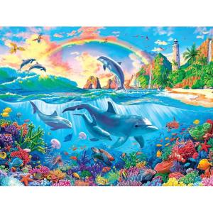 imageRoseArt  Kodak Premium  Love Coffee  550 Piece Jigsaw Puzzle for AdultsDolphin Paradise