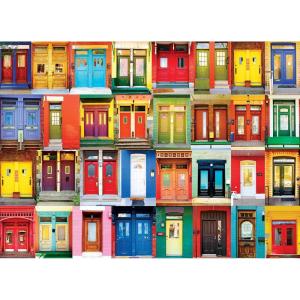 imageRoseArt  Kodak Premium 1000 Piece Jigsaw Puzzle for AdultsColorful Montreal Doors
