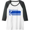 imageEktachrome Film Vintage Logo Raglan Baseball TeeDark Heather GreyWhite