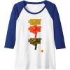 imageKODAK M7 Movie Camera Art Raglan Baseball TeeRoyal BlueWhite