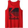 image80s Vintage Kodak Logo  Black Tank TopRed