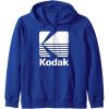 image80s Vintage Kodak Logo  White Zip HoodieRoyal Blue