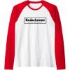 imageKodachrome Logo Design  Black Raglan Baseball TeeRedWhite