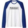 imageKodachrome Logo Design  Black Raglan Baseball TeeRoyal BlueWhite