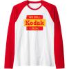 imageVintage We Sell Kodak Film Retail sign design Raglan Baseball TeeRedWhite