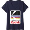 imageWomens Products By Kodak Vintage Logo VNeck TShirtNavy Blue