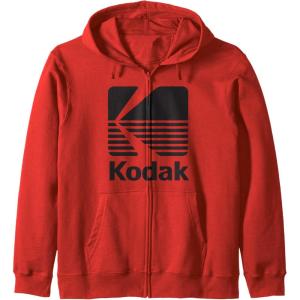 image80s Vintage Kodak Logo Zip HoodieRed