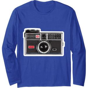 imageKODAK INSTAMATIC Camera Design Long Sleeve TShirtRoyal Blue
