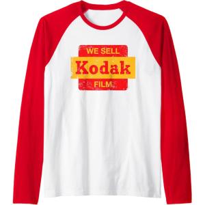 imageVintage We Sell Kodak Film Retail sign design Raglan Baseball TeeRedWhite