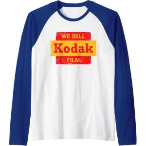 imageVintage We Sell Kodak Film Retail sign design Raglan Baseball TeeRoyal BlueWhite