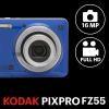 imageKODAK PIXPRO FZ55BL 16MP Digital Camera 5X Optical Zoom 28mm Wide Angle 1080P Full HD Video LiIon Battery 27quot LCD Vlogging Camera BlueBlue