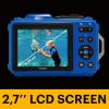 imageKODAK PIXPRO WPZ2 Rugged Waterproof Shockproof Dustproof WiFi Digital Camera 16MP 4X Optical Zoom 1080P Full HD Video Vlogging Camera 27quot LCD BlueBlue
