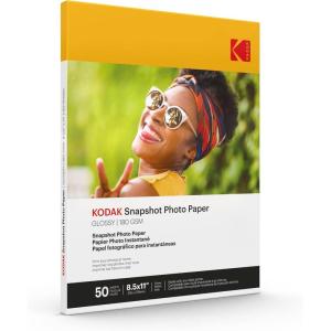 imageKODAK Photo Paper Gloss 85 X 11 SNAPSHOT 100 count 48lb180 gm 285MIL 4130285 X 11
