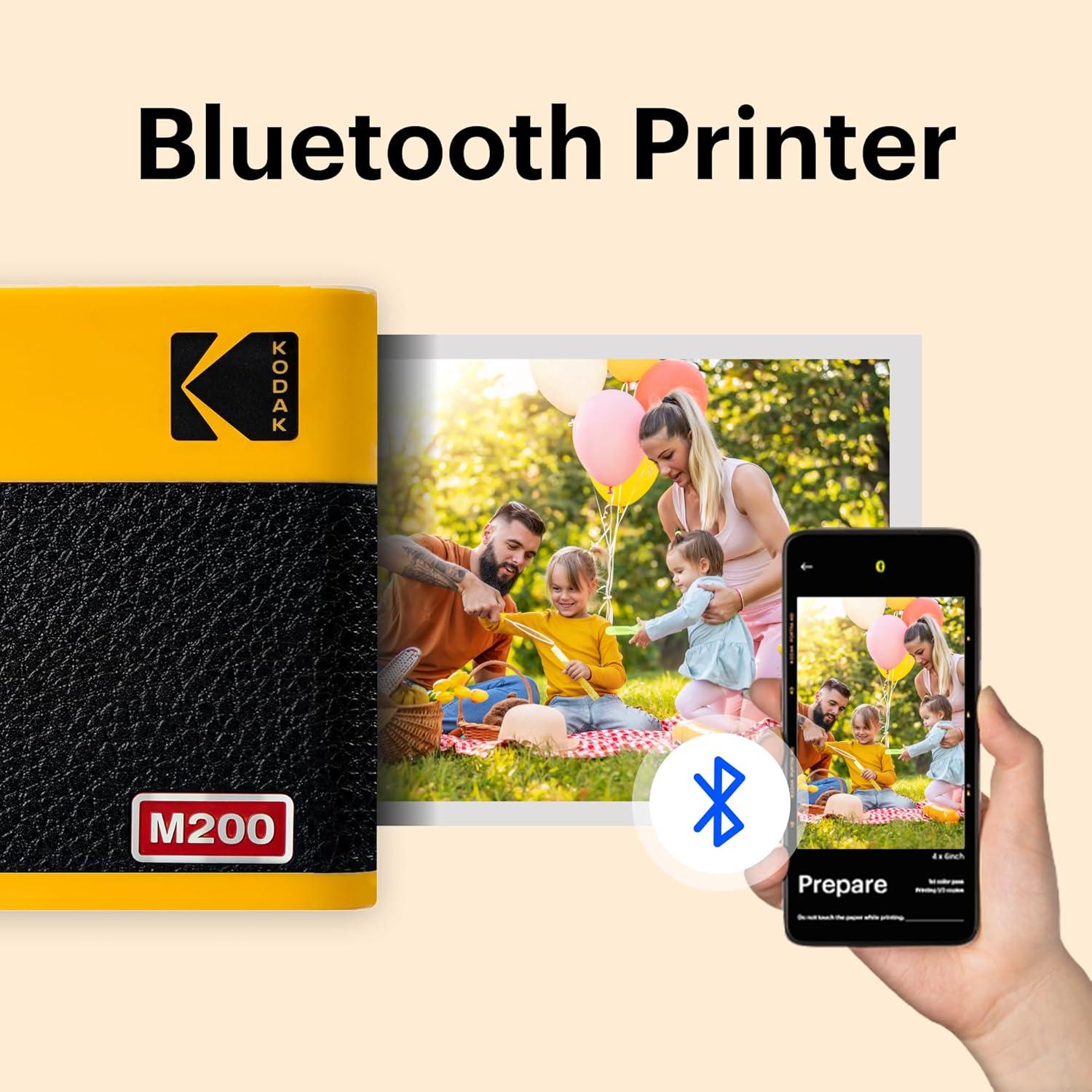 imageKODAK Mini 3 ERA 4PASS Portable Photo Printer Black Printer  Initial 8 Sheets  60 SheetsBlack