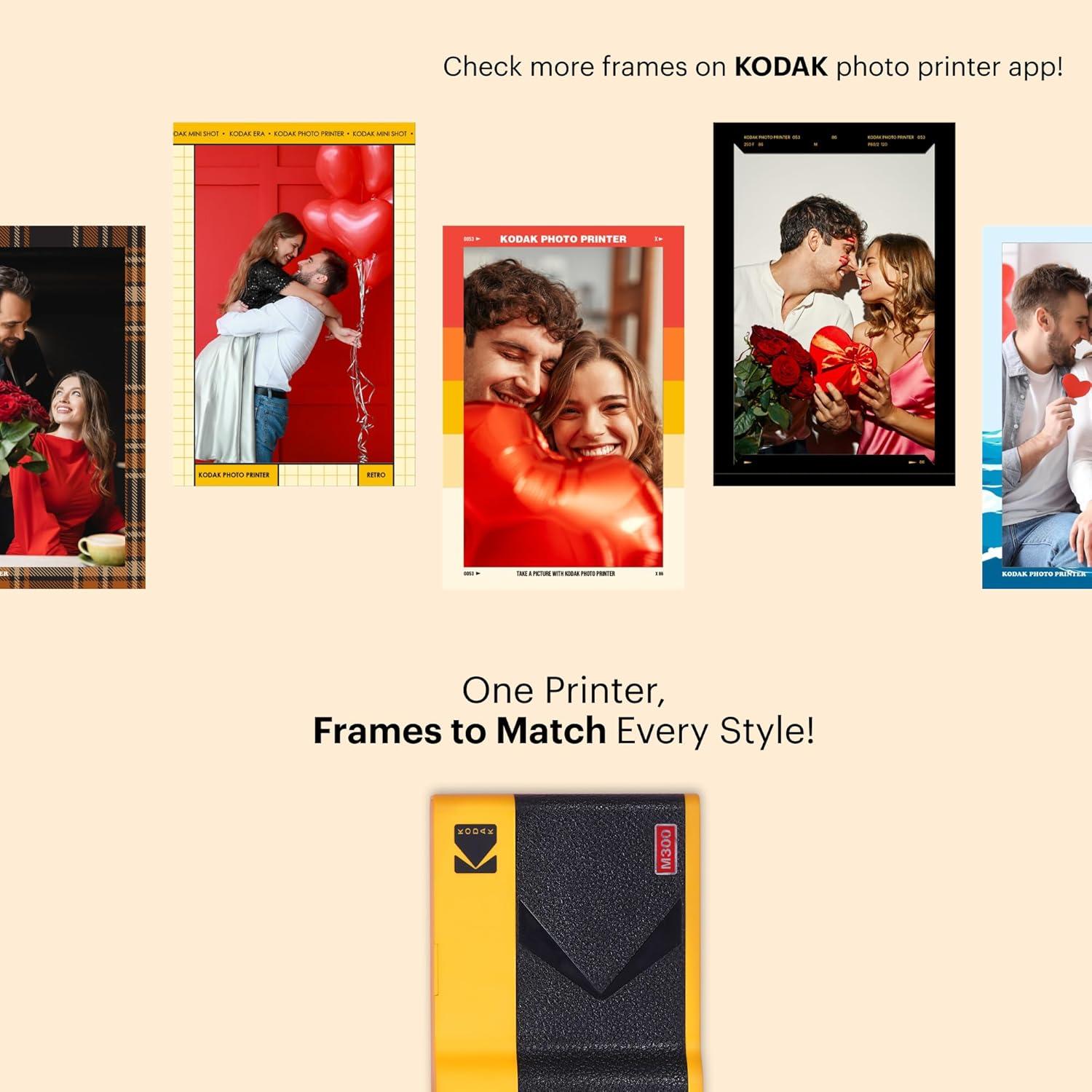 imageKODAK Mini 3 ERA 4PASS Portable Photo Printer Black Printer  Initial 8 Sheets  60 SheetsYellow